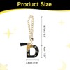 Unique Bargains Resin Lightweight Decorative Tassel Keychain Handle Charm Black with Gold Foil 1 Pc - 2 of 4