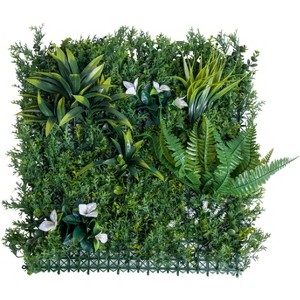 Artificial Grass Wall Panels 20"x20", 12 Pack Faux Greenery Hedge Panels for Indoor Outdoor Wall Decor or Privacy Fence Backdrop - 1 of 4