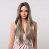 Jessie's Wig 26 Inch Long Wavy Synthetic Wig Ash Blonde With Dark Roots 1 Pc/Pack - 2 of 4