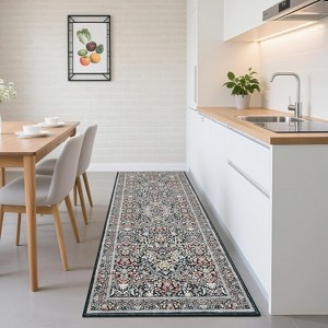 Acekool Boho Floral Area Rug Washable Non-Slip Foldable Soft Low Pile for Living Room Bedroom Kitchen - 1 of 4