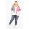 Avenue Women's Plus Size Zola Colour Block Cardigan - 3 of 4