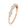 Ross-Simons 0.20 ct. t.w. Baguette Diamond Ring in 14kt Rose Gold - 3 of 4