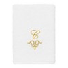 Linum Home Textiles 100% Turkish Cotton MONICA Gold Thread 3PC Embellished Towel Set - 4 of 4