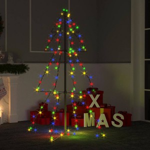 vidaXL Christmas Cone Tree 160 LEDs Indoor and Outdoor 3x4 ft - 1 of 4
