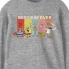 SpongeBob SquarePants Best Day Ever Youth Heather Gray Long Sleeve Tee - 2 of 2