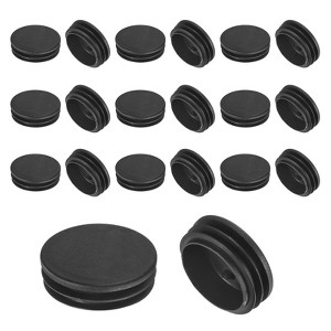 Unique Bargains Round Plastic Hole Plugs Patio Chairs Fences Metal Tubing Leg Cap Black - 1 of 4