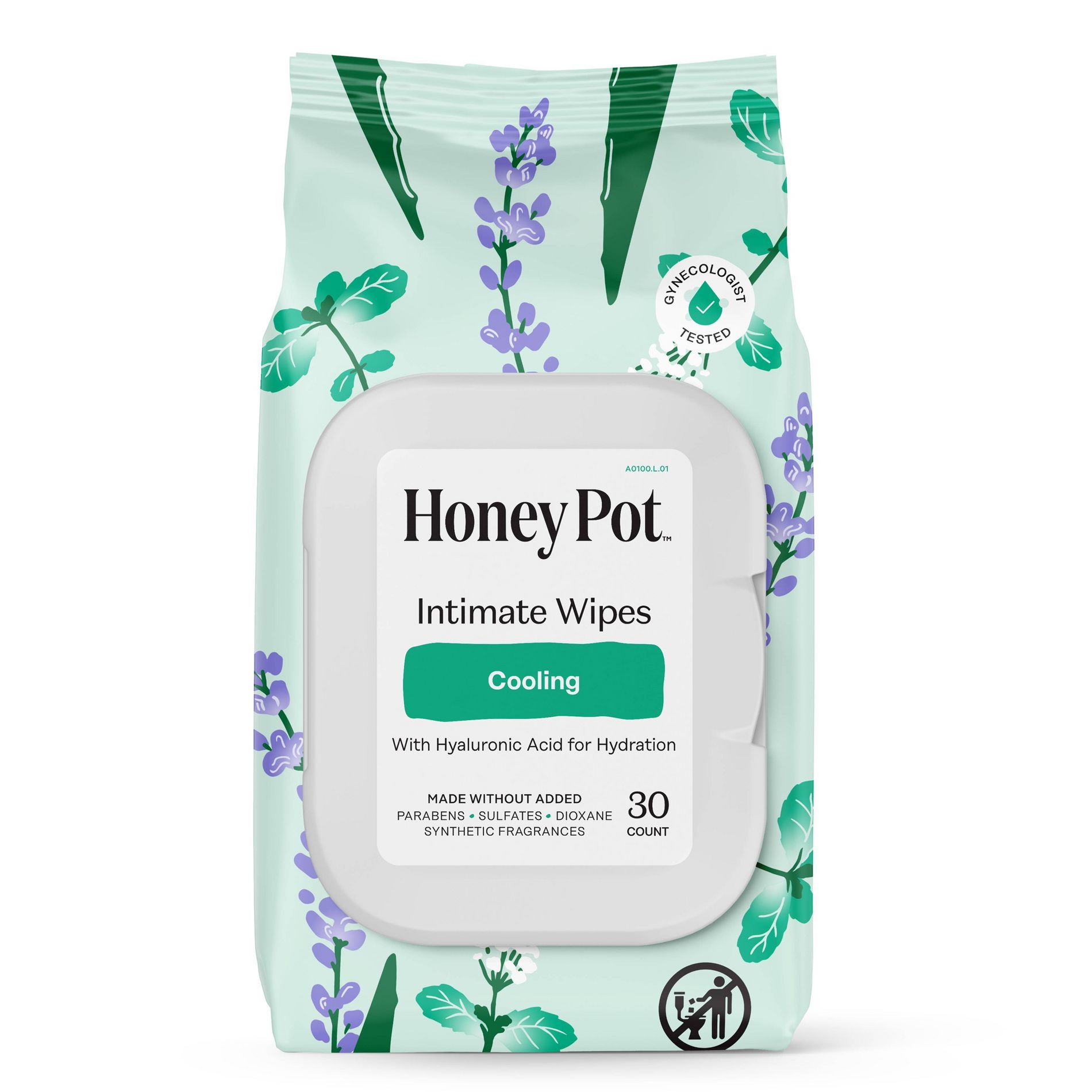 Honey Pot Cooling Intimate Wipes - 30 ct