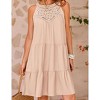 Women's Lace Halter Neck A-Line Dress Summer Sundress - 3 of 3