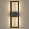 LamQee Black LED Wall Sconce Outdoor Large Modern Exterior Light Fixture Outside Lighting Sleek Dual Rectangle Indoor Light - 3 of 4