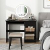 Tangkula Computer Desk w/ Keyboard Tray Large Drawer Home Office Desk w/ Adjustable Shelf & Cable Hole Study Desk - 3 of 4