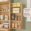 TopComfy Decorative Storage Cabinets Kitchen Pantry Fluted Wood Storage Cabinet with Doors 6 Door Shelves for Kitchen, Beige, 29.9"*15.75"*71.65" - 4 of 4