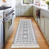 Washable Tassel Bordered Rug Non Slip Low Pile Rug Soft Throw Floor Cover Foldable Indoor Carpet for Living Room Bedroom Playroom Nursery - 3 of 4