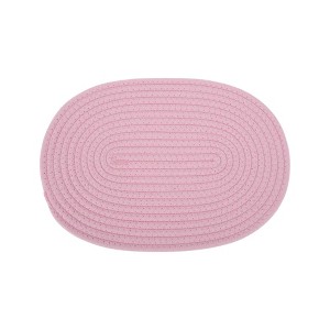 Unique Bargains Trivet Oval Rope Coaster Cotton Non-Woven Fabric 12.6"x8.66"x0.31" - 1 of 3