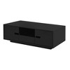Ridstar Modern Rectangle Coffee Table with Storage Space & 16 Color LED Lights For Living Room-Black - 2 of 4