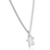 Pompeii3 Men's Steel Single Tone Woman 16.5mm Pendant Flexible Snake Chain 21" Necklace - 2 of 3