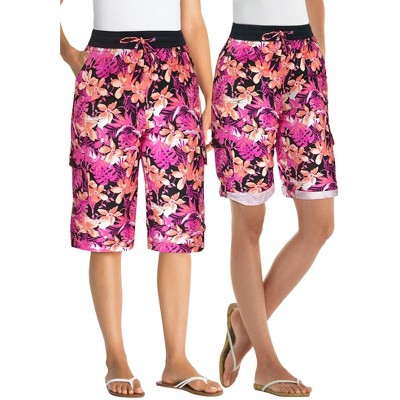 Woman Within Women's Plus Size Convertible Length Cargo Bermuda/Short