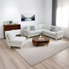 AndMakers 95.5 in. W Square Arm 4-piece L Shaped Polyester Modern Sectional Sofa in Beige - 2 of 4