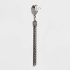 Filigree Heart and Tassel Linear Drop Earrings - Wild Fable™ Silver - 3 of 3