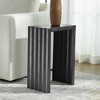 Uttermost In The Groove Aluminum Accent Table - 3 of 4