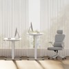 FONTOI Standing Desks with Adjustable Height, Computer Workstation, Stand up Desk for Home Office, White, 19.7"*28.7"*31.5" - 4 of 4