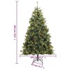 vidaXL 70.9" Artificial Hinged Christmas Tree - Lifelike Green PE Tips, Pine PVC Tips, Decorative Cones, - 4 of 4