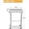 Stainless Steel Work Table, 400lb Capacity Commercial Prep Table with Galvanized Legs for Kitchen, Restaurant, Garage - 3 of 4