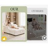 AMERLIFE 67" Oversized Chaise Lounge, Faux Fur Sofa with Storage Ottoman & 2 Pillows - 3 of 4