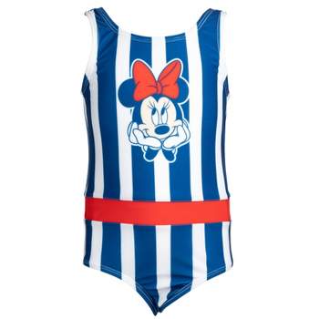 Disney Minnie Mouse UPF 50+ One Piece Bathing Suit Toddler to Big Kid