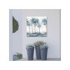 Cottage Garden West of The Wind Glimmering Mist Blue, White, Grey 24 x 24 Inch Waterproof Gallery Wrapped Canvas, Outdoor Garden, Yard, Patio All - 2 of 2