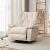 Modern Tufted Reclining Sofa Chair with Swivel Base and Side Pocket for Living Room Corner -3irtyhousy - 3 of 4