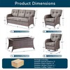 6 Pieces Gymojoy Sofa Chairs Table with Swivel Chairs - 2 of 4