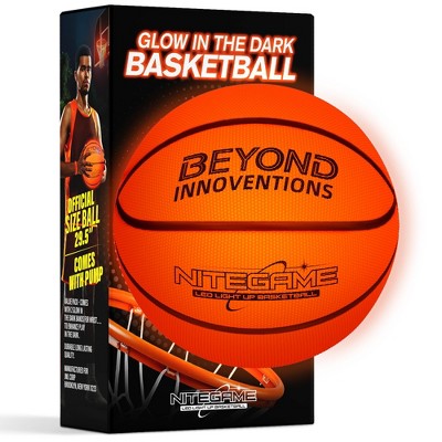 Glow in the Dark Basketball – Official Size 7 Light Up Ball with 2 Wristbands | Gifts for Teen Boys & Girls Ages 8–15 | Outdoor Night Play