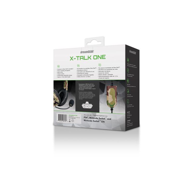 DreamGear DGXB1-6618 Xbox One X-Talk Game Headset - Boom Mic - (Camo), 3 of 6