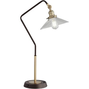 Pacific Coast Lighting Pacific Coast Dearborn 29" Industrial Bronze and Brass USB Table Lamp - 1 of 4