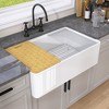 33 in. Farmhouse Sinks for Kitchens Single Bowl Fireclay Sink White Workstation Kitchen Sinks Reversible Farmhouse Sinks - 2 of 4