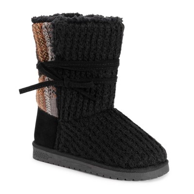 Essentials By Muk Luks Women's Clementine Boots - Black Plaid, 8w : Target