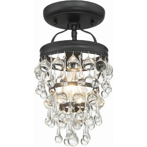 Crystorama Lighting Calypso 1 - Light Semi-Flush Mount in  Matte Black - 1 of 1