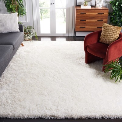 Ivory Luxe Hand-Tufted Shag Area Rug 9' x 12'