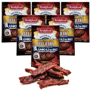 Bridgford Sweet Baby Ray’s Beef Jerky Honey BBQ 6.2 oz  - Ready to Eat High Protein Jerky for Midday Energy Boost or a Post Workout Snack - 1 of 4
