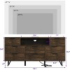 Homhougo 8 Dresser TV Stand for 55” TV, Long Dresser for Bedroom with Power Outlets & LED Lights, Wide Media Console Table, Brown - 2 of 4