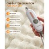Fluffy Faux Fur Bubble Heated Throw Blanket, Ultra Soft Electric Blanket with 4 Heat Levels, 4/8 Hours Auto-Off, Cozy Home Gift - 2 of 4