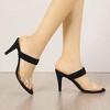 Allegra K Women's Clear Strap Stiletto Heel Slides Sandals - 2 of 4