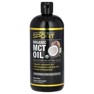 MCT Oil from Organic Coconut Oil, USDA Certified, Suitable for Vegans & Vegetarians, No Gluten, No GMOs, 32 fl oz (946 ml) - 1 of 3
