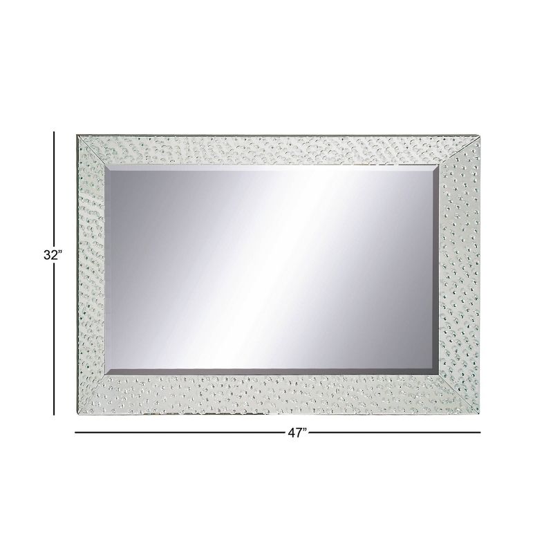 Glass Handmade Beveled Wall Mirror with Crystal Frame Silver - Olivia &#38; May, 3 of 7