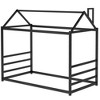 Twin Size Metal Platform Bed House Shape with Roof and Chimney Design-ModernLuxe - 4 of 4
