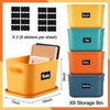 Aoibox 8 Pack Stackable Plastic Storage Bins with Lid Handle Colorful Basket Set with Erasable Marker Stickers 10x7x6 In - 2 of 4