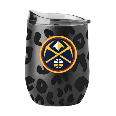 NBA Denver Nuggets 16oz Leopard Powder Coat Curved Beverage Can - Black