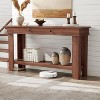 54Inch Entryway Long Console Table with Drawers, Wooden Rectangular Entryway Table w/Open Storage Shelf - 3 of 4