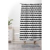 Little Arrow Design Co Mod Scallops Shower Curtain Black/White - Deny Designs: Polyester, Machine Washable, Microfiber - 2 of 4