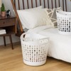 IRIS USA Laundry Basket Durable and Flexible, Portable Round Bin with Ventilation Holes for Closet Dorm - 3 of 4